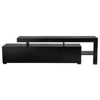 TV-ELEMENT Schwarz B: 192cm - Schwarz, MODERN, Holzwerkstoff (192/53/37cm)