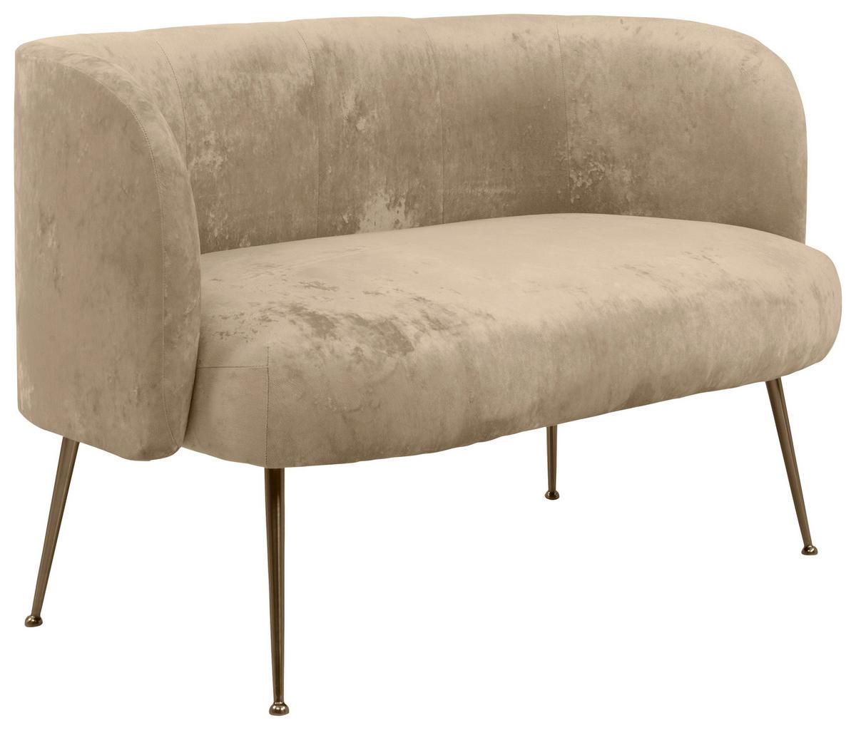 2-Sitzer-Sofa Cloe Beige - Beige, KONVENTIONELL, Textil (126/77/70cm) - MID.YOU