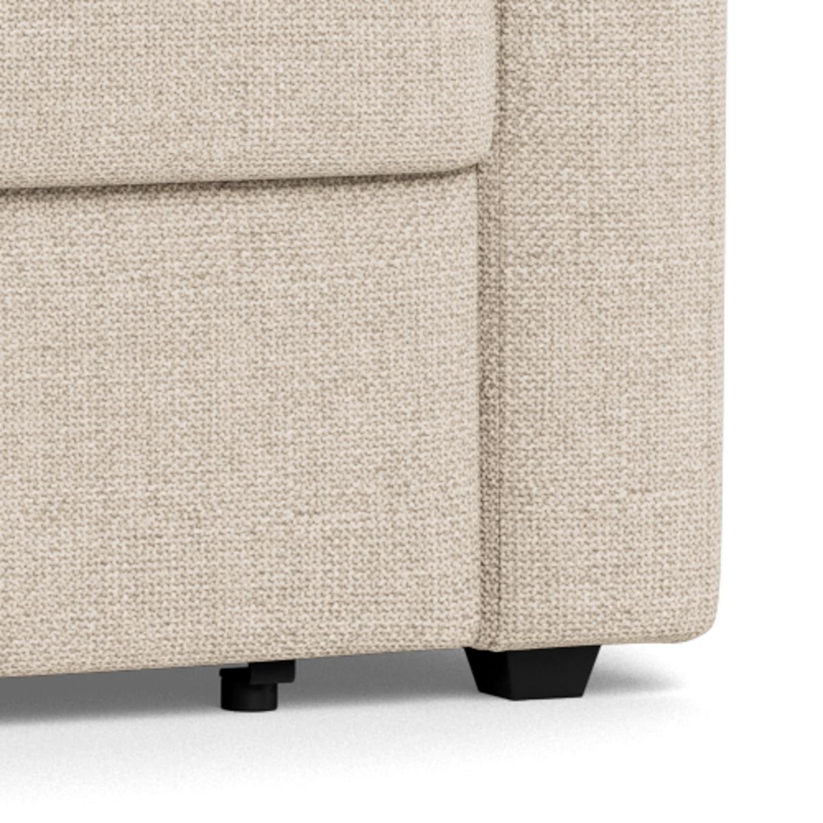Schlafsofa Fleury Beige B: 176cm - Beige/Schwarz, MODERN, Kunststoff/Textil (176/85/88cm) - Livetastic