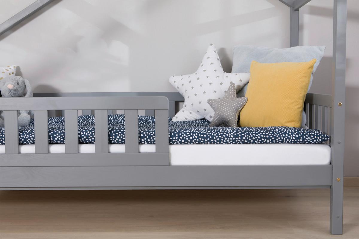 Hausbett Lou Hellgrau B: 140 Cm - Hellgrau/Naturfarben, MODERN, Holz (140/200cm) - MID.YOU