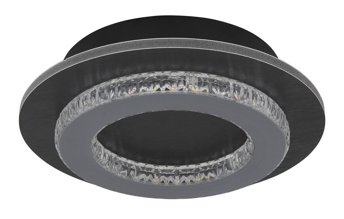 STROPNÉ LED SVIETIDLO JAYDEN - číra/čierna, Design, kov/plast (20/5,5cm) - Globo