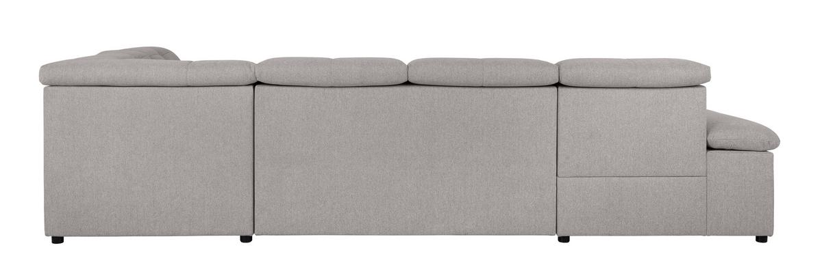 Wohnlandschaft Ramzes Hellgrau U: 173x328x215 cm - Hellgrau/Grau, Design, Textil (173/328/215cm) - MID.YOU