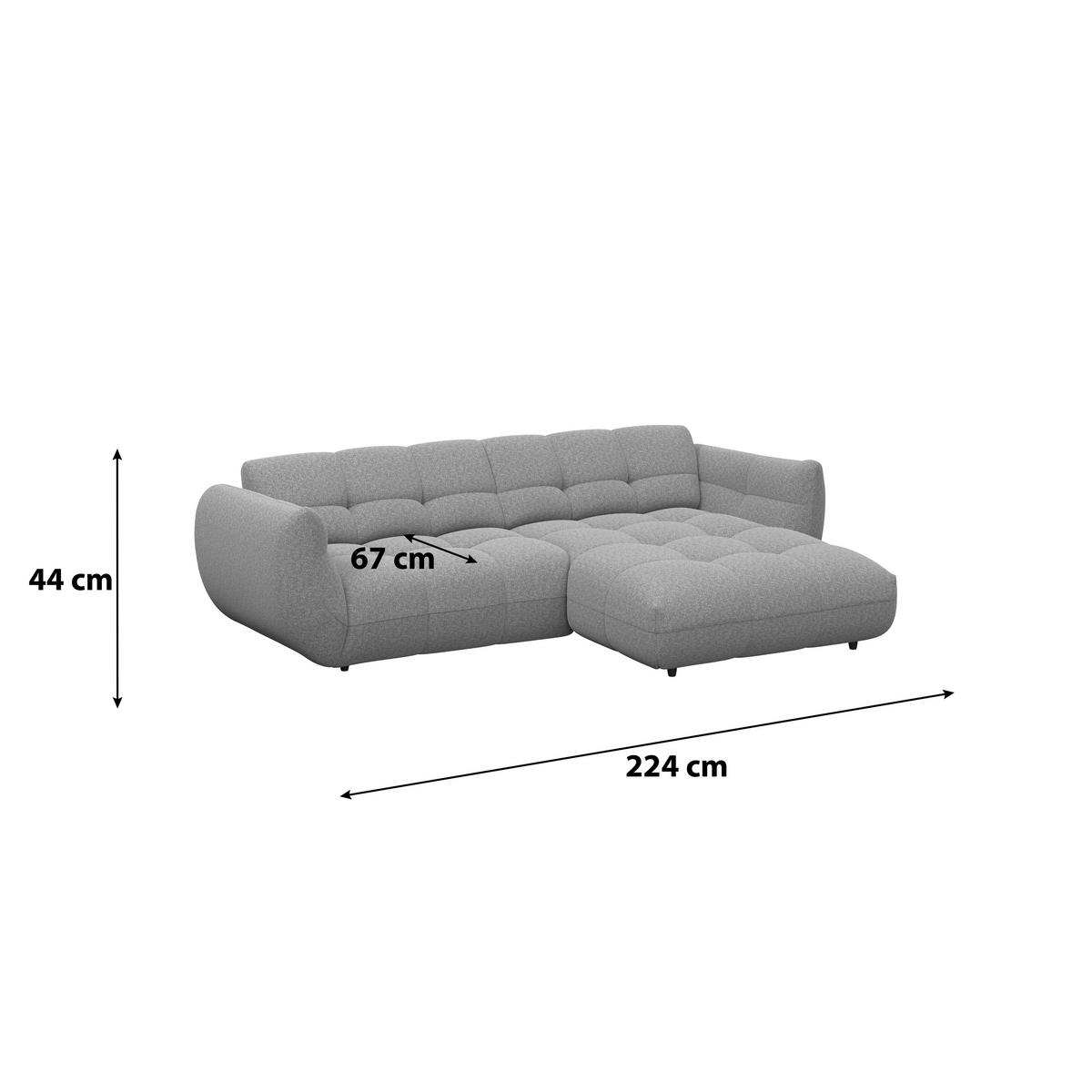 Rohová sedačka PANDA, pravá, zlatá ženilka - čierna/zlatá, Trend, textil/plast (280/178cm)