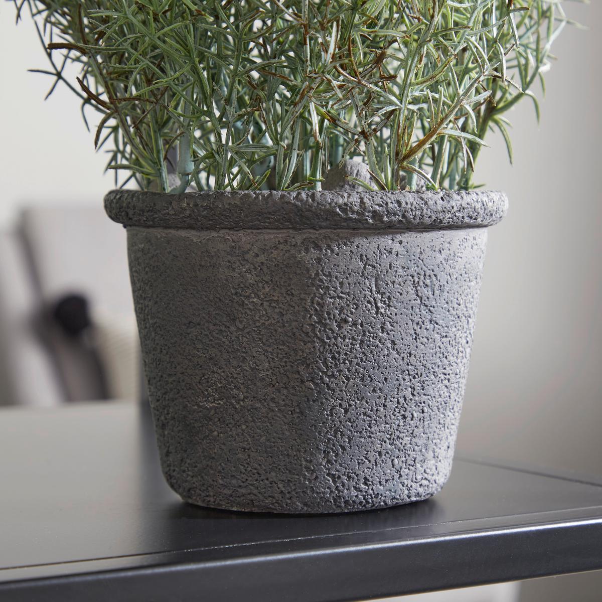 Kunstpflanze Dekostrauch Grün H: 24,5 cm, Eilert - Eschefarben/Grün, Basics, Kunststoff/Stein (10,75/24,5/11,5cm) - Luca Bessoni
