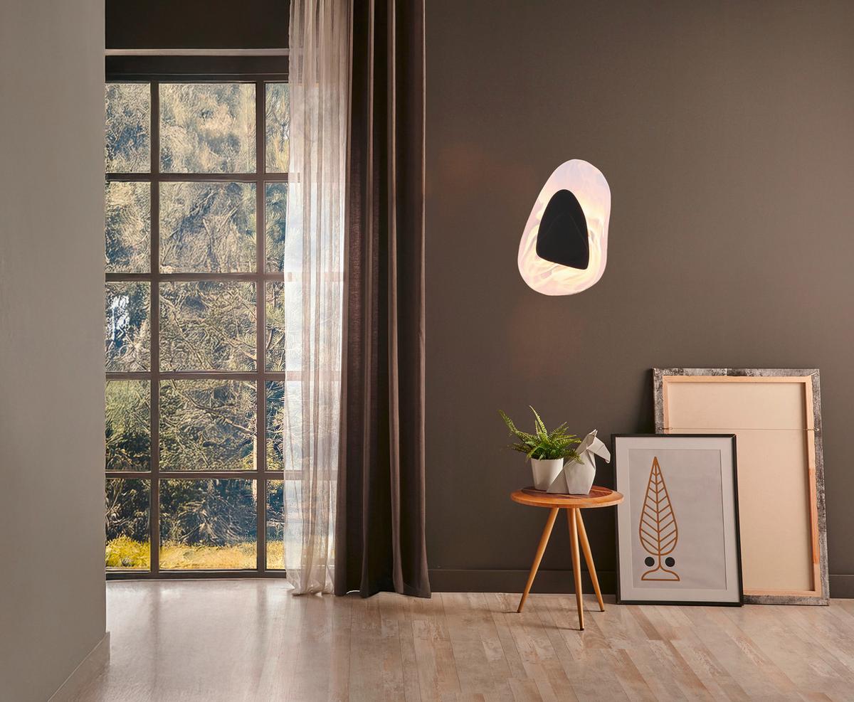 LED-Wandleuchte 78411s Dorsey - Klar/Schwarz, Design, Glas/Metall (20,3/31,5cm) - Globo