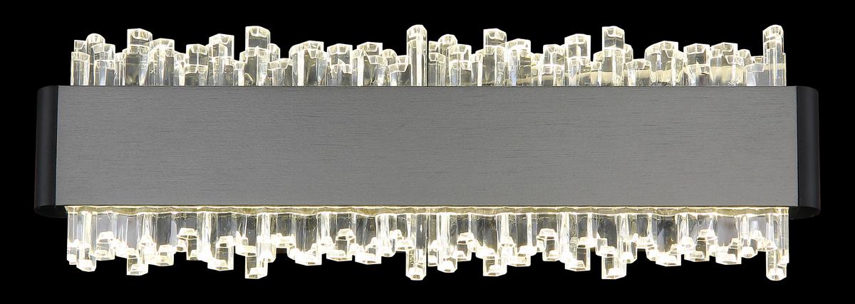 LED-Wandleuchte 4000k, 8w - Klar/Schwarz, Design, Kunststoff/Metall (120/8/4cm) - Globo