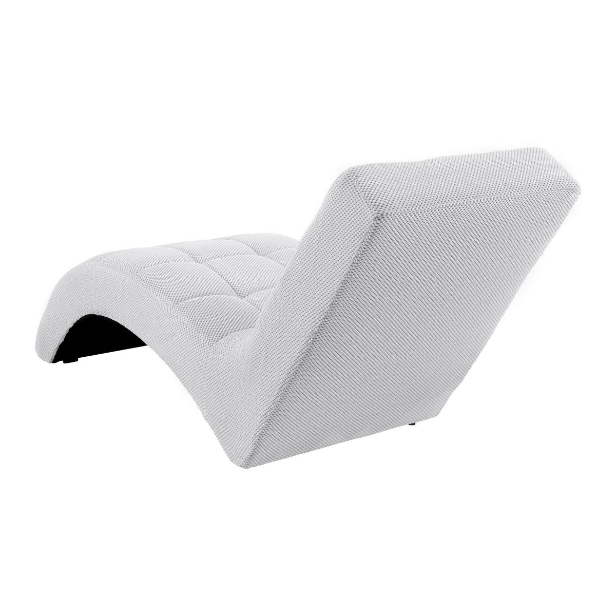 Relaxačné ležadlo LAVANDA, biela, max. 120 kg - čierna/biela, Modern, textil/plast (68/80/167cm) - Mömax