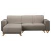 Ecksofa Bella Graphitfarben S: 257x174 cm - Wengefarben/Graphitfarben, Design, Textil (257/174cm) - Livetastic