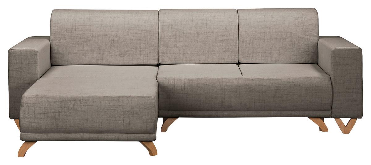 Ecksofa Bella Graphitfarben S: 257x174 Cm - Wengefarben/Graphitfarben, Design, Textil (257/174cm) - Livetastic