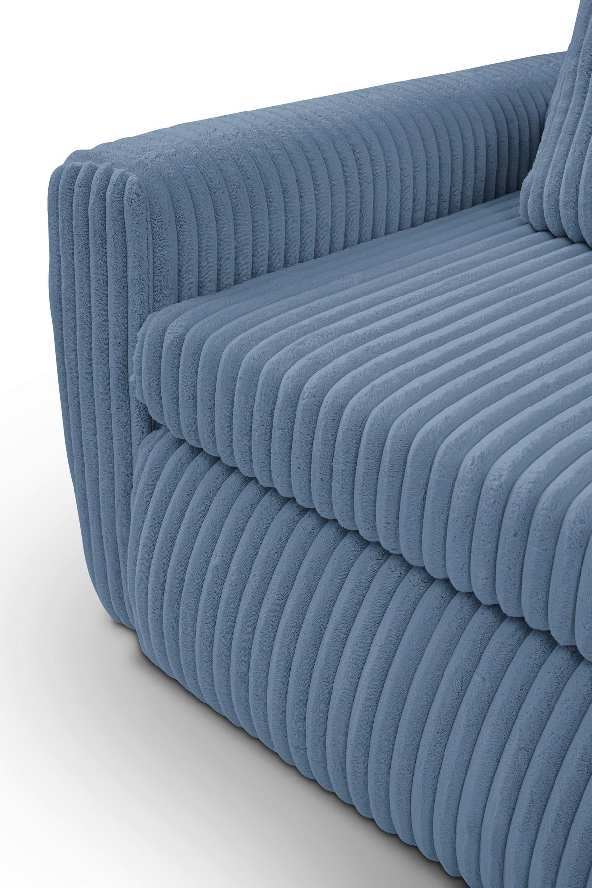 Schlafsofa Mevi Blau B: 240 Cm - Blau, MODERN (240/72-90/120cm) - Premium Living