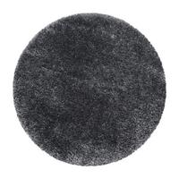 Hochflor Teppich Grau Brilliant Rund Ø 120 cm - Grau, Basics, Textil (120cm)