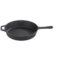 Grillpfanne Gusseisen, schwarz - Schwarz, Basics, Metall (26cm) - GSW