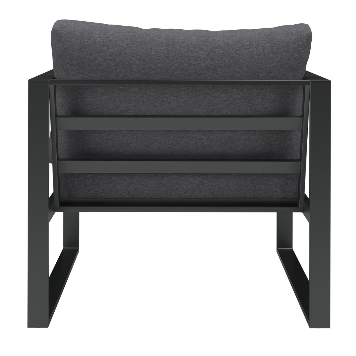 Loungesessel Brest - Anthrazit, MODERN, Textil/Metall (72/63/76cm) - Beldano