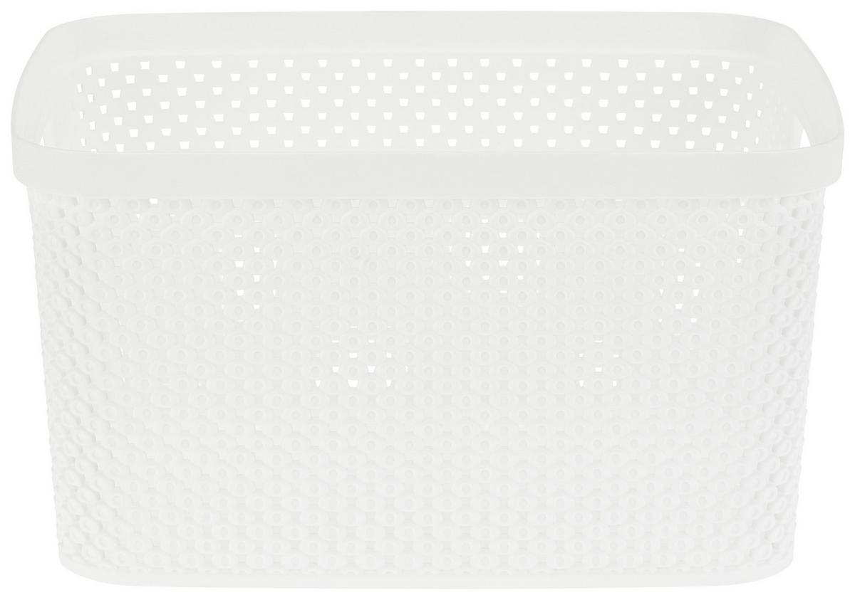Tárolókosár 7l Diamond - fehér, Basics, műanyag (27/22/15cm) - Luca Bessoni