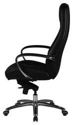 Weiche Polsterung und eleganter Look Dunkler Drehstuhl mit Kopfstütze und Armlehnen