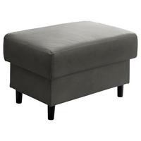 Hocker Cavoli, Grau B: 76 cm - Schwarz/Grau, MODERN, Textil (76/46/55cm) - Livetastic