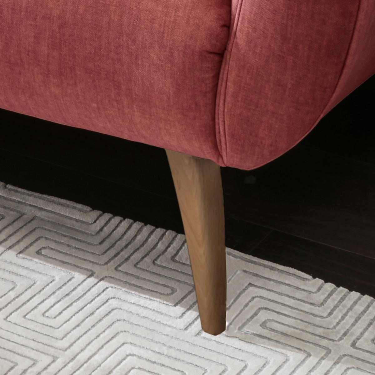 3-sitzer-sofa Baggio Koralle B: 236 Cm - Koralle/Buchefarben, MODERN, Textil (236/94/103cm) - Livetastic