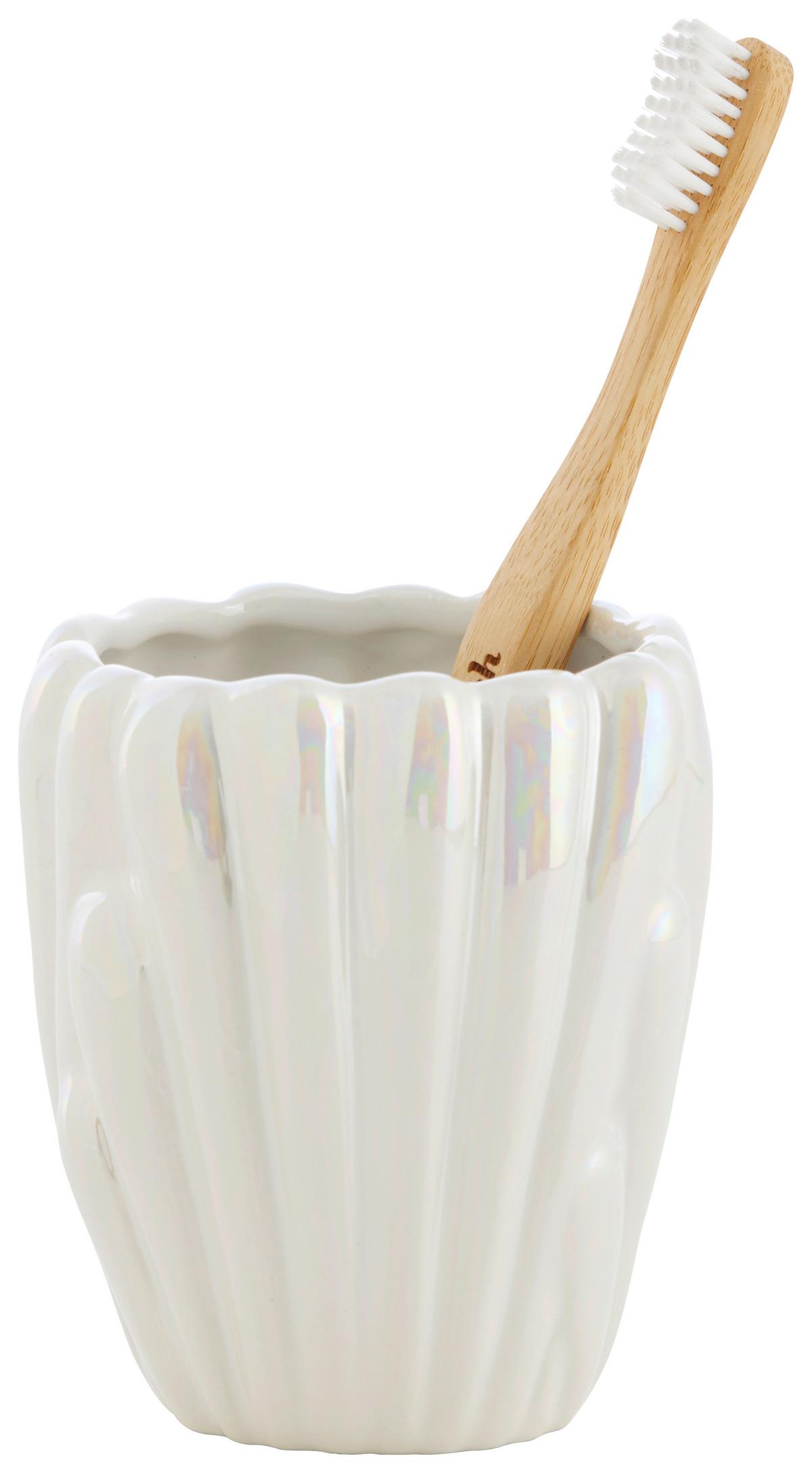 Pohár na zubné kefky ARIELLE - perleťová, Modern, keramika (9,2/9cm) - Mömax