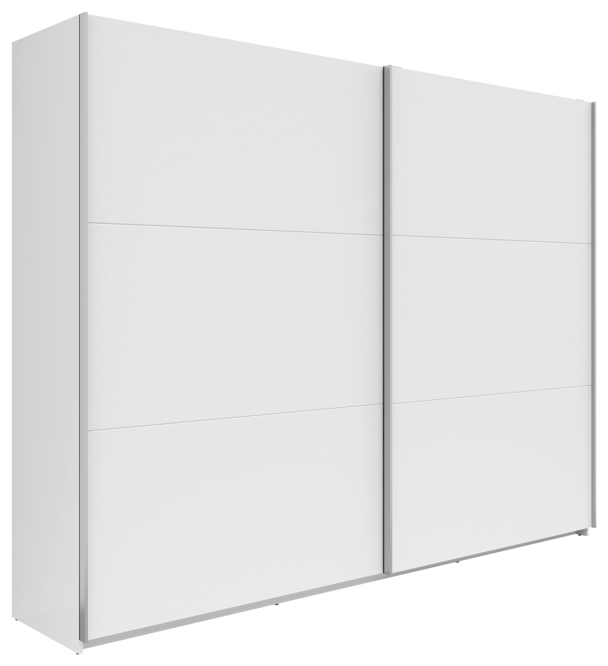 Schwebetürenschrank B: 270 cm Weiß - Weiß, KONVENTIONELL, Holzwerkstoff (270/210/59cm)