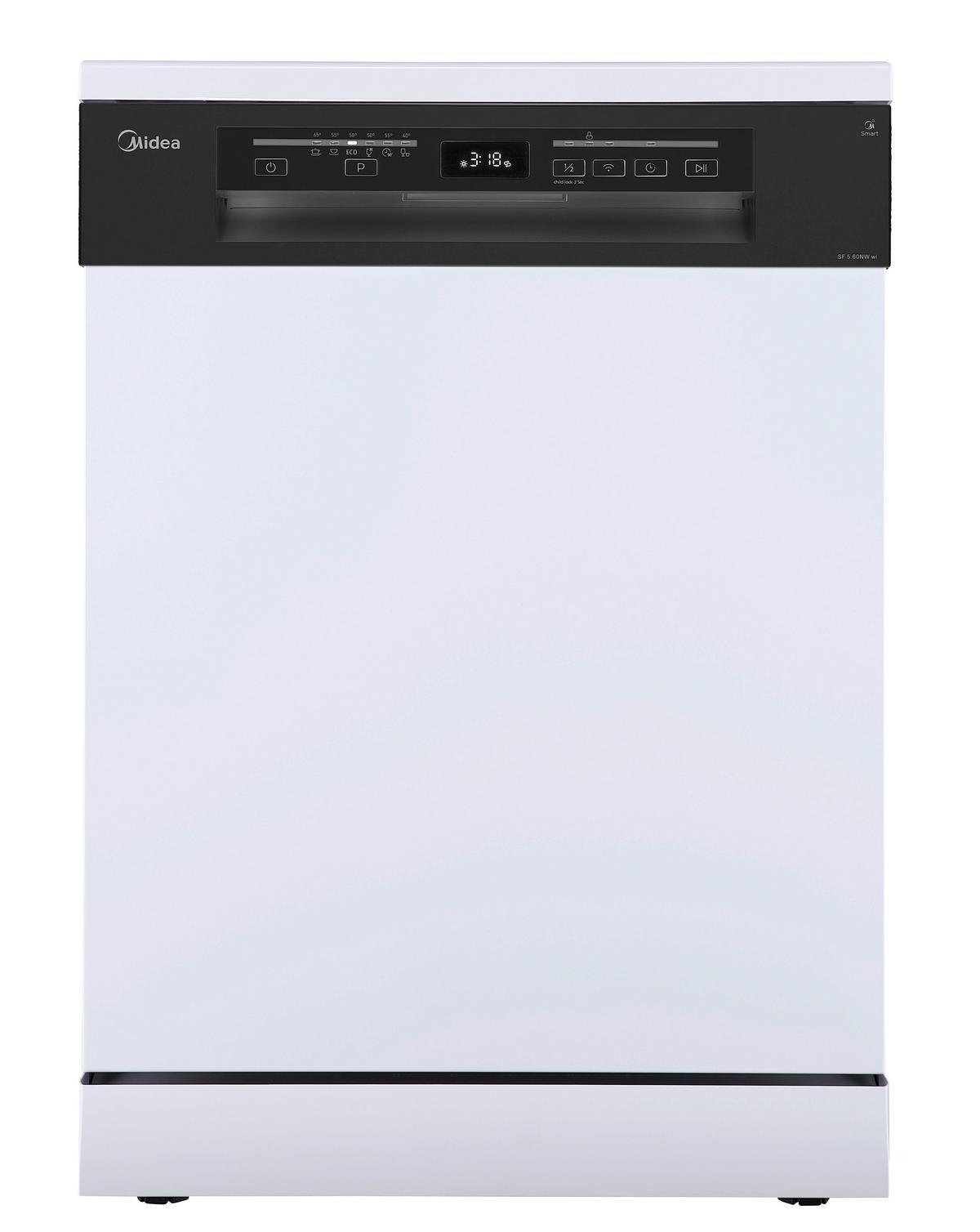 Geschirrspüler Mdwef1235ww - Schwarz/Weiß, Basics, Kunststoff (59,8/84,5/60cm) - Midea