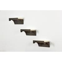 Wandmulde Sammy Schwarz L: 40 cm - Schwarz, Naturmaterialien/Metall (40/25/15cm)