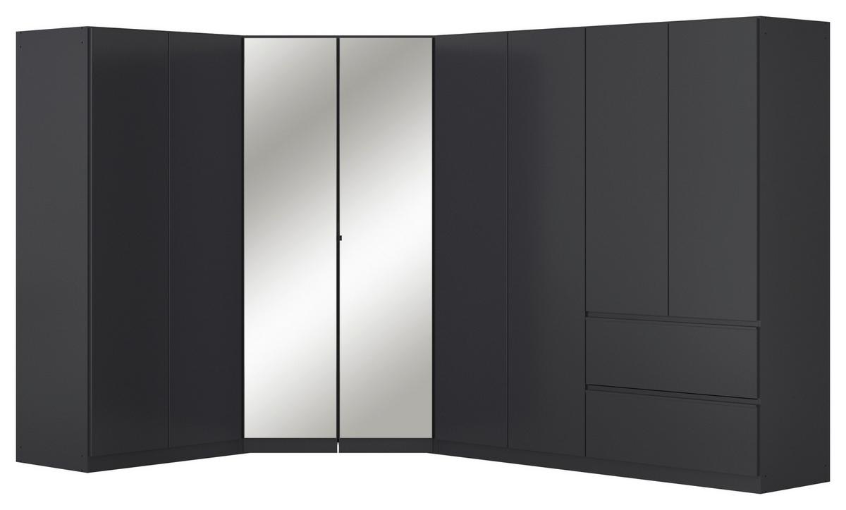 Eckkleiderschrank Costa Grau B: 208 cm - Grau, MODERN, Holzwerkstoff (208/197/298cm) - Rauch Möbel