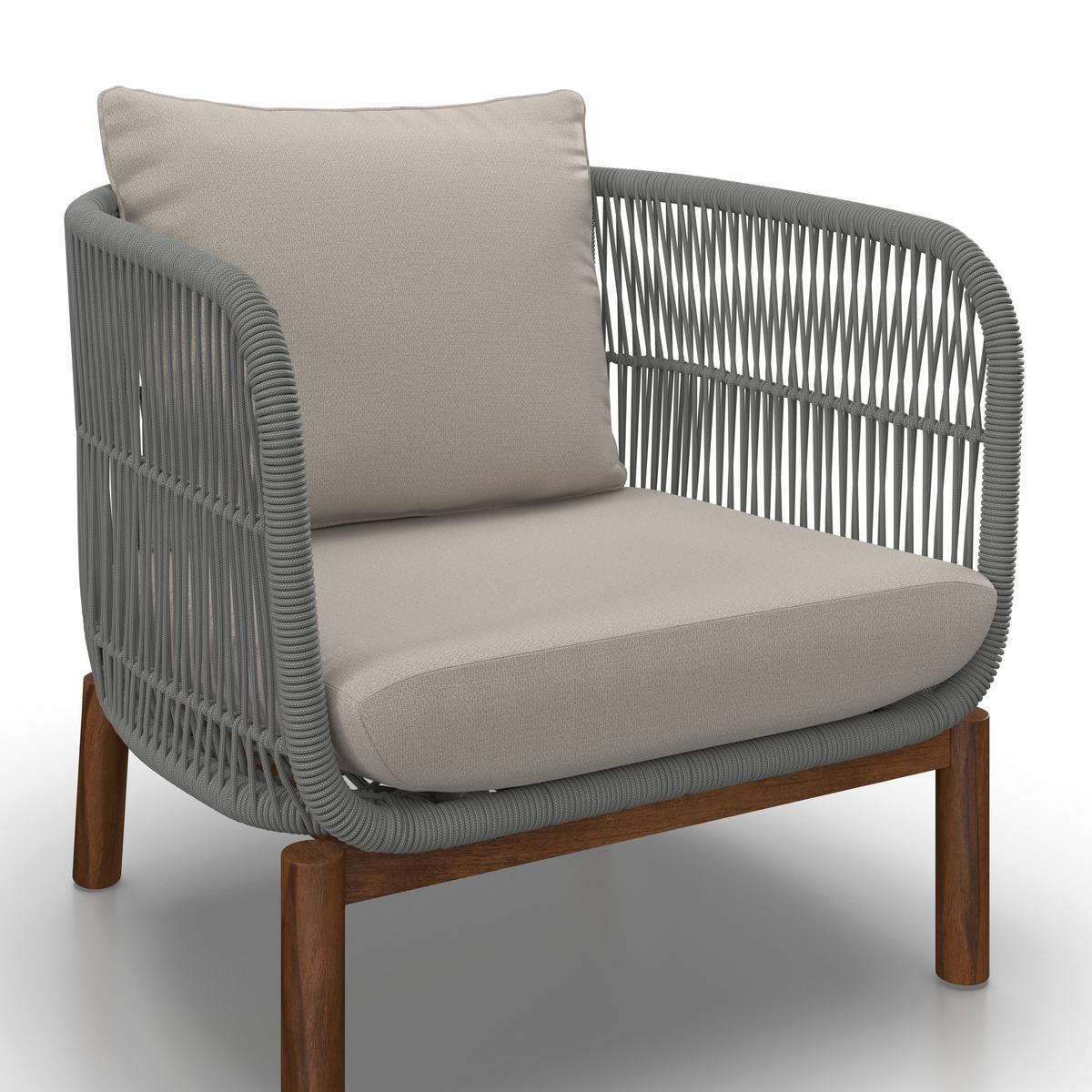 TERASOVÁ SEDACÍ SOUPRAVA MALENE - krémová/přírodní barvy, Moderní, kov/dřevo (168/70,5/80cm) - Bessagi Garden