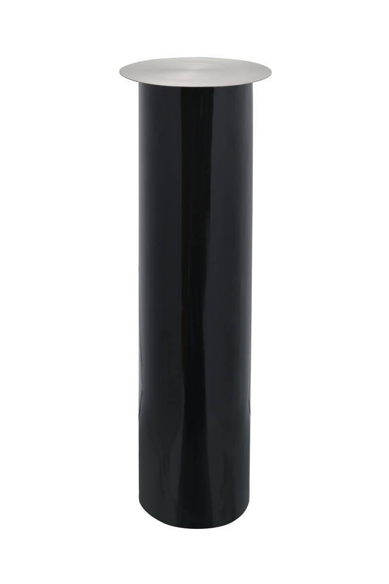 Kerzenständer Art Deco Eisen Silberfarben/Dunkelgrün - Dunkelgrün/Silberfarben, Trend, Metall (20/70/20cm) - Kayoom