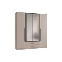 Šatní skříň MARBURG, šířka 180 cm - šedá/barvy grafitu, Konvenční, kompozitní dřevo/sklo (180/199/58cm) - Mömax