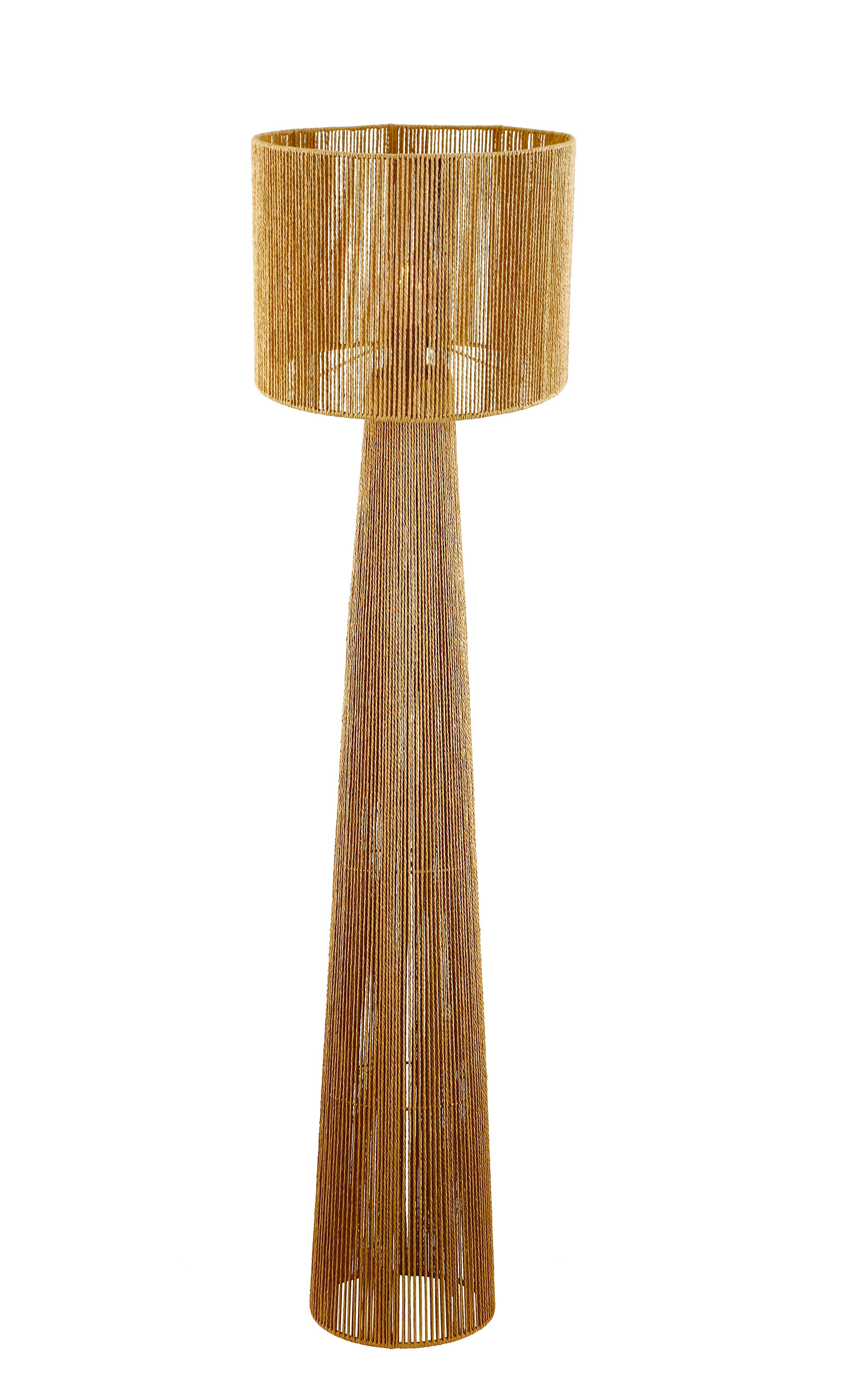 Stehleuchte Y2408191-1f - Braun, MODERN, Papier/Metall (35/140cm)