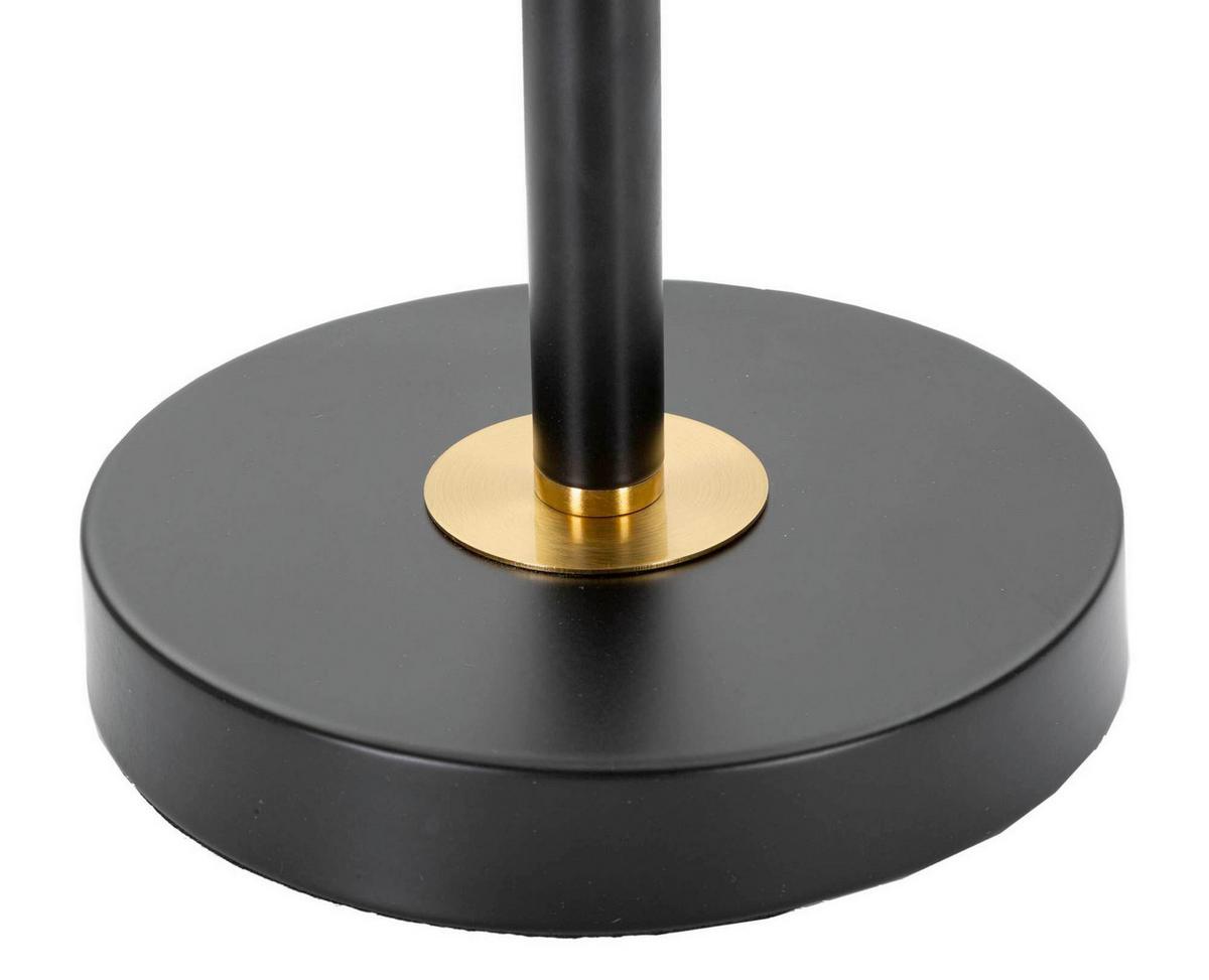 Tischleuchte Levels Schwarz, Goldfarben B: 25 cm - Goldfarben/Schwarz, Basics, Textil/Metall (25/48/25cm)