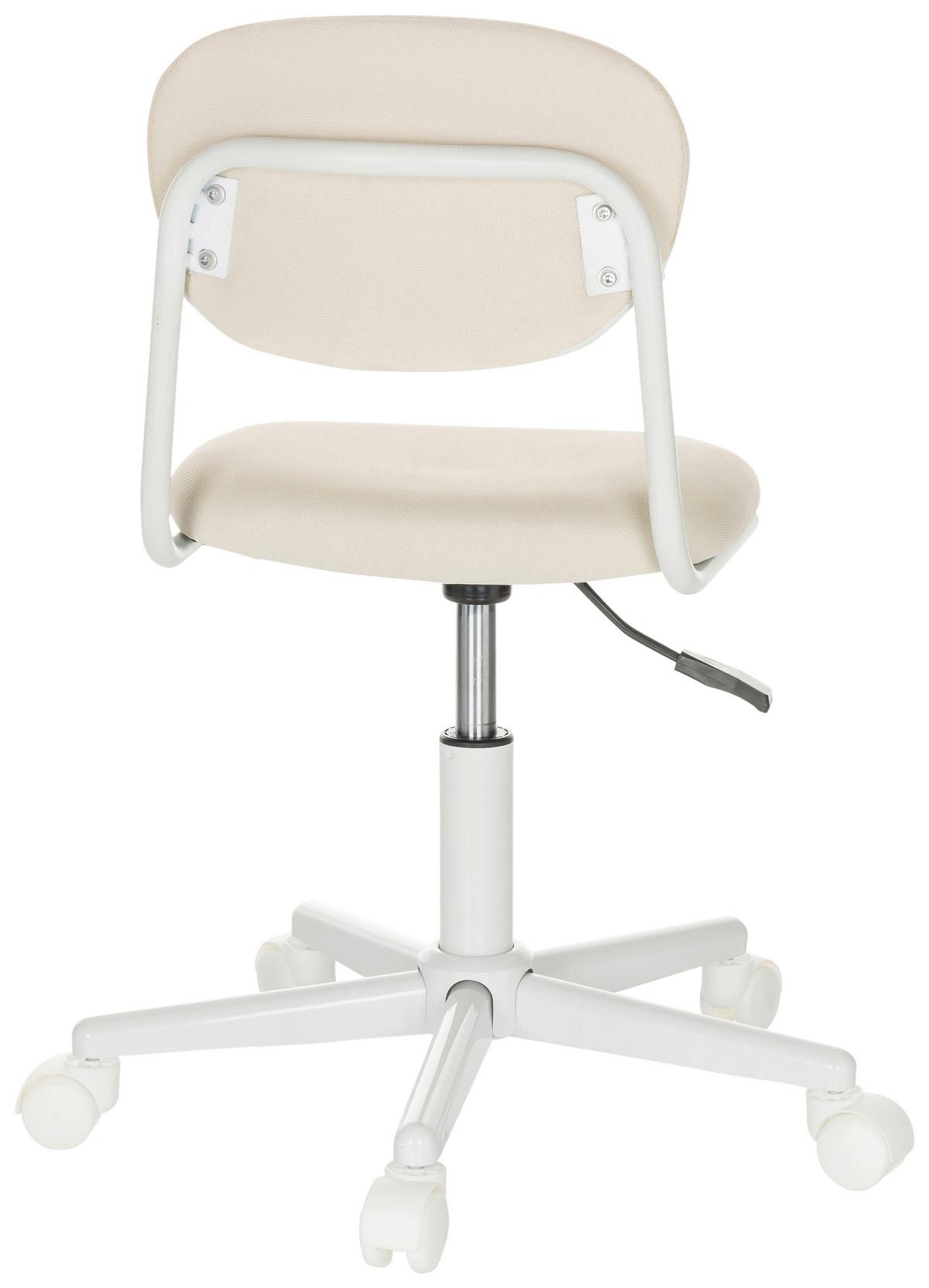 Jugenddrehstuhl Kiddy Base I - Beige/Weiß, Basics, Kunststoff/Textil (60/72-83/60cm) - MID.YOU