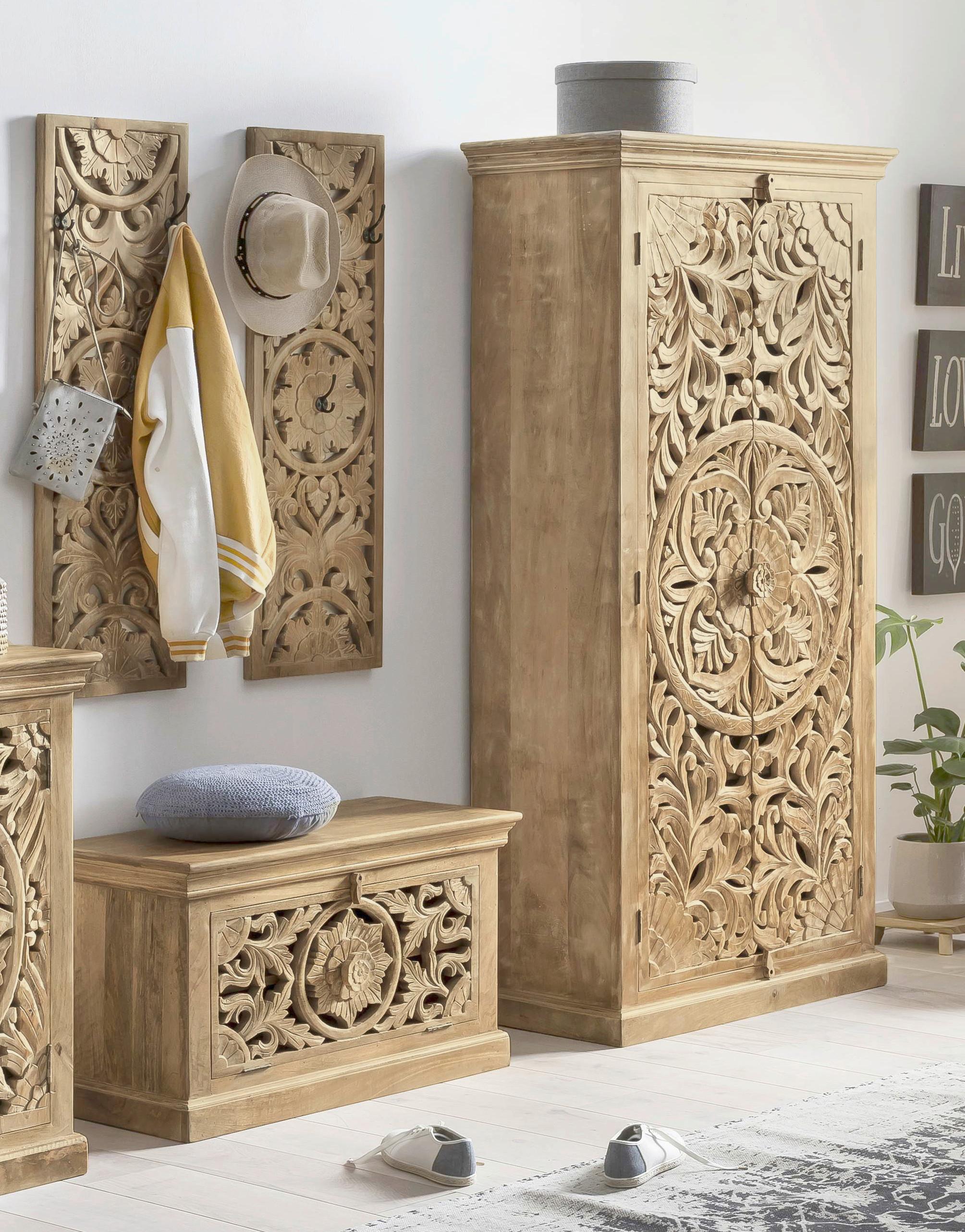 GARDEROBE Dielen Naturfarben B: 170cm - Naturfarben, Design, Holz (170/185/45cm) - MID.YOU