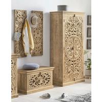 GARDEROBE Dielen Naturfarben B: 170cm - Naturfarben, Design, Holz (170/185/45cm) - MID.YOU