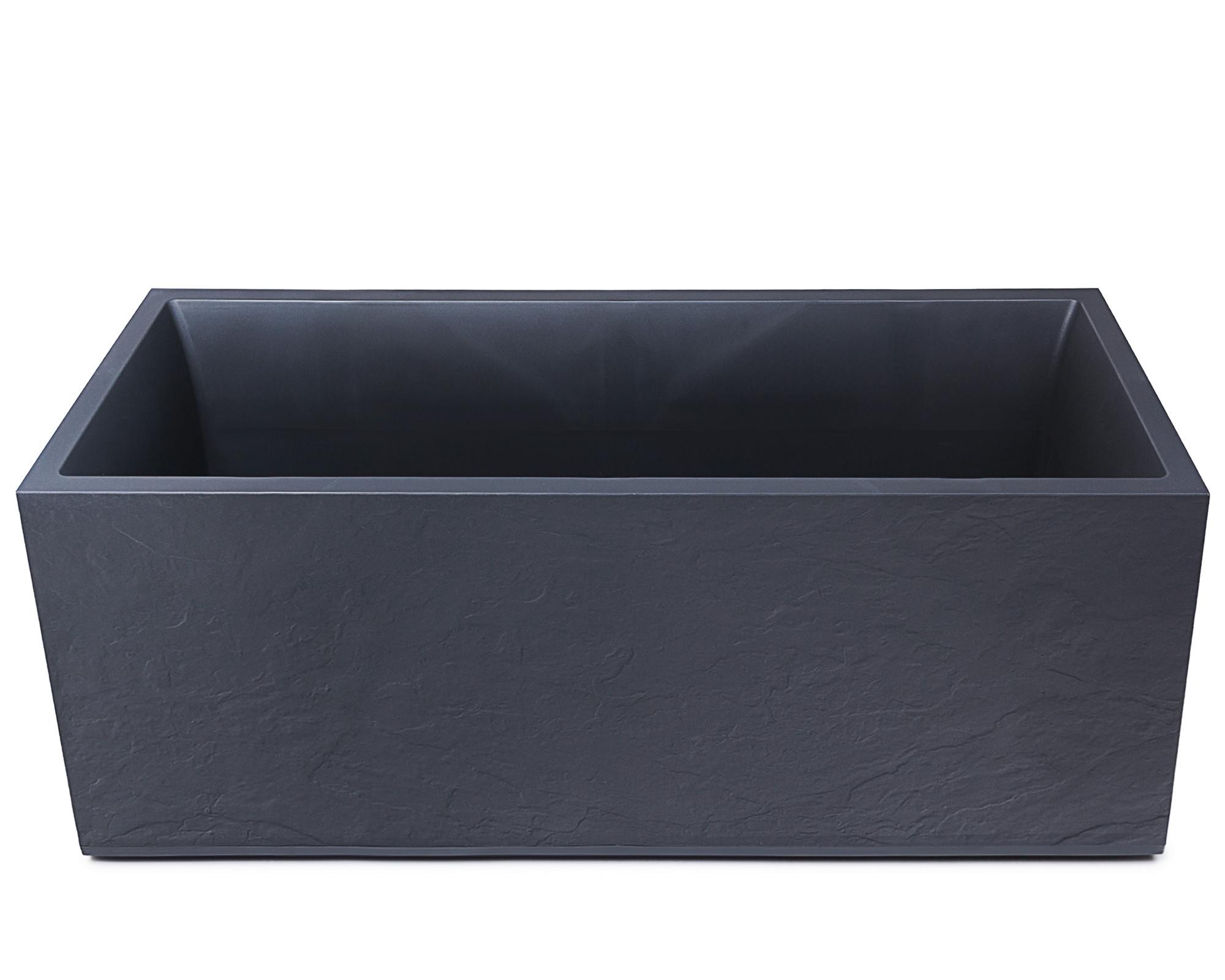 Übertopf Kunststoff Anthrazit Wetter-/ und Uv-Beständig - Anthrazit, Basics, Kunststoff (100/43/40cm)