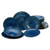 Tafelservice Steingut 4 Personen Geschirr Set - Blau, Basics, Keramik (43/40/37cm) - Creatable