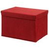 SKLÁDACÍ KRABICE CINDY - CA. 23L -EXT- - červená, Moderní, karton/textil (38/26/24cm) - Mömax