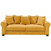 2-Sitzer-Sofa Mit Schlaffunktion Maureen B:247cm - Gelb/Schwarz, KONVENTIONELL, Textil (247/95/125cm) - Hom`in