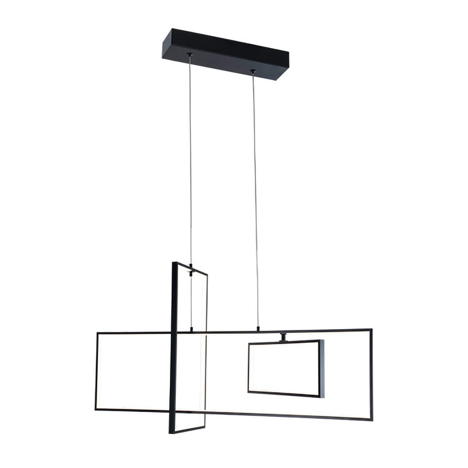 LED-Hängeleuchte 5047/Sn - Schwarz, Design, Metall (90/2/100cm)