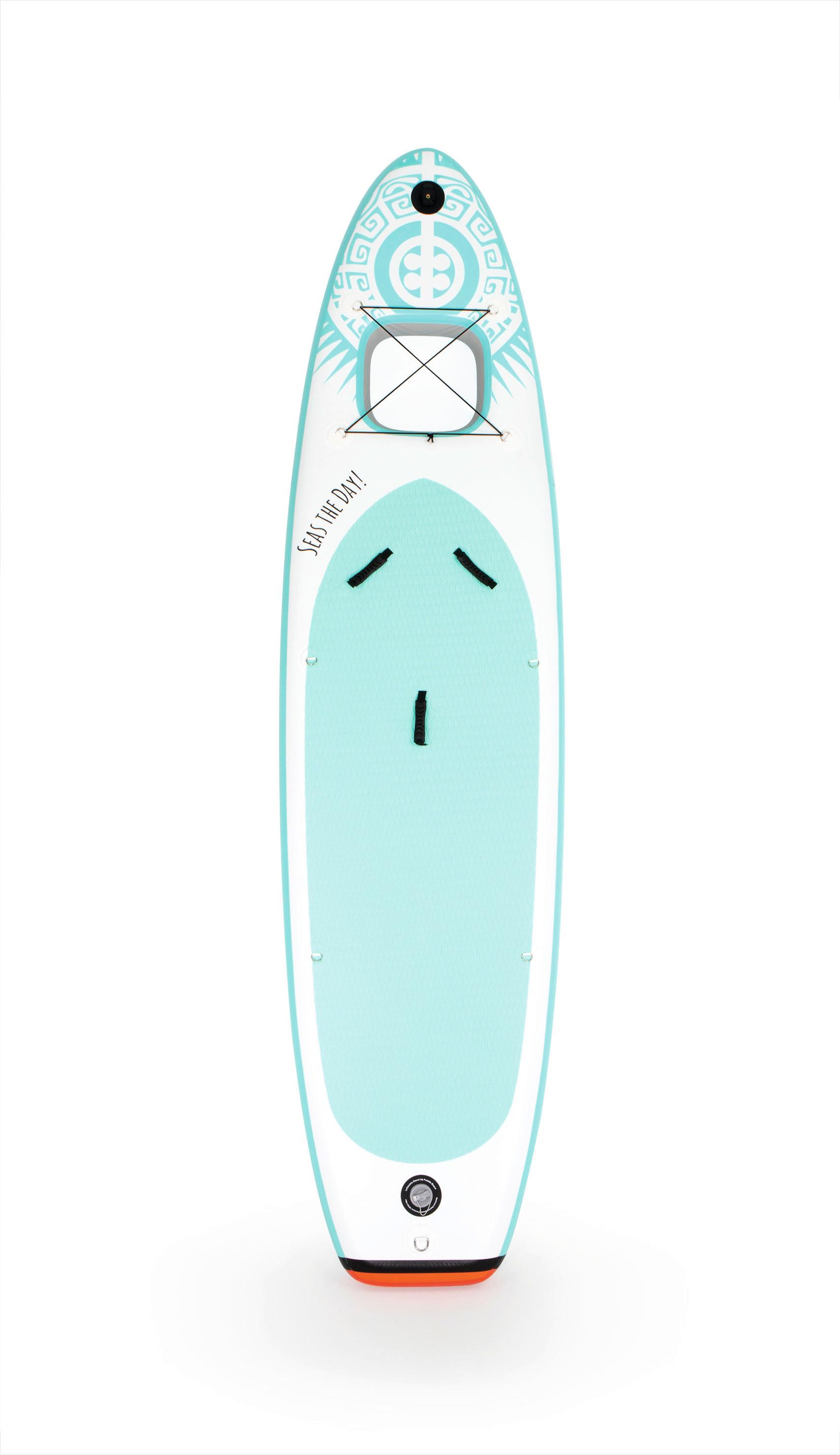 Stand-Up Paddle Aufblasbar Orange/Türkis/Weiß - Türkis/Orange, Basics, Kunststoff (385/81/15cm)