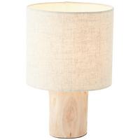 Tischleuchte 93150/96 Pia - Naturfarben, Natur, Holz/Textil (20/30cm) - Brilliant