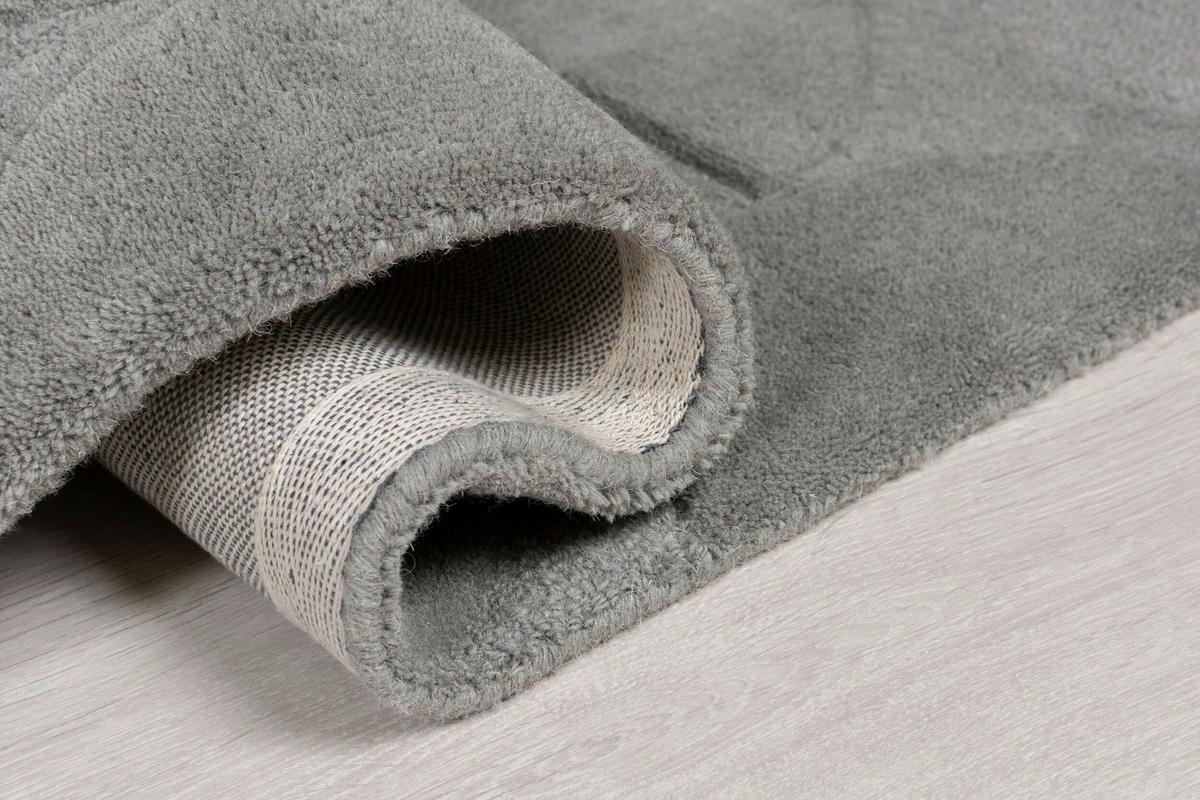 Wollteppich 503119373932 - Grau, Basics, Textil (160/160cm)