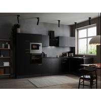 Eckküche Oliver Schwarz, Grau S: 340x172 Cm - Schwarz/Grau, Design, Holzwerkstoff (340/172cm) - Respekta