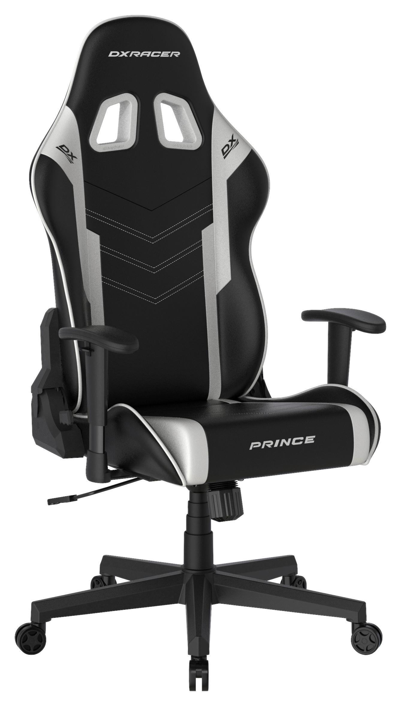Gamingstuhl Dx Racer Prince L - Schwarz/Weiß, MODERN, Kunststoff/Textil (67/126/67cm) - Dxracer