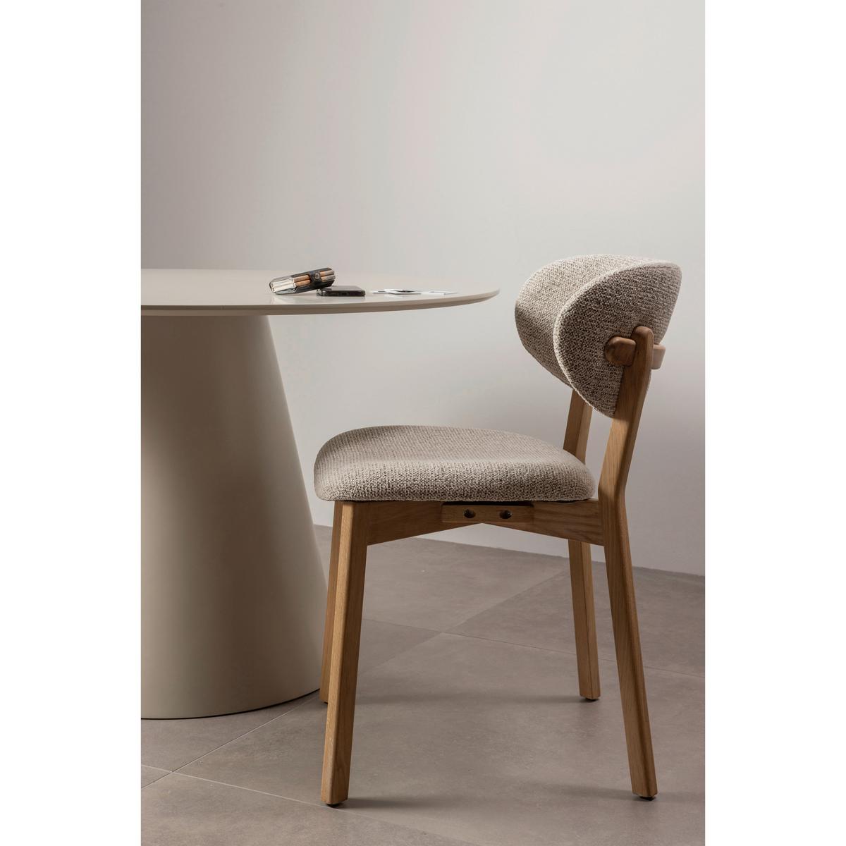 Stuhl-Set Udar Naturfarben B: 51cm - Naturfarben, MODERN, Holz/Textil (51/82/60cm) - Livetastic