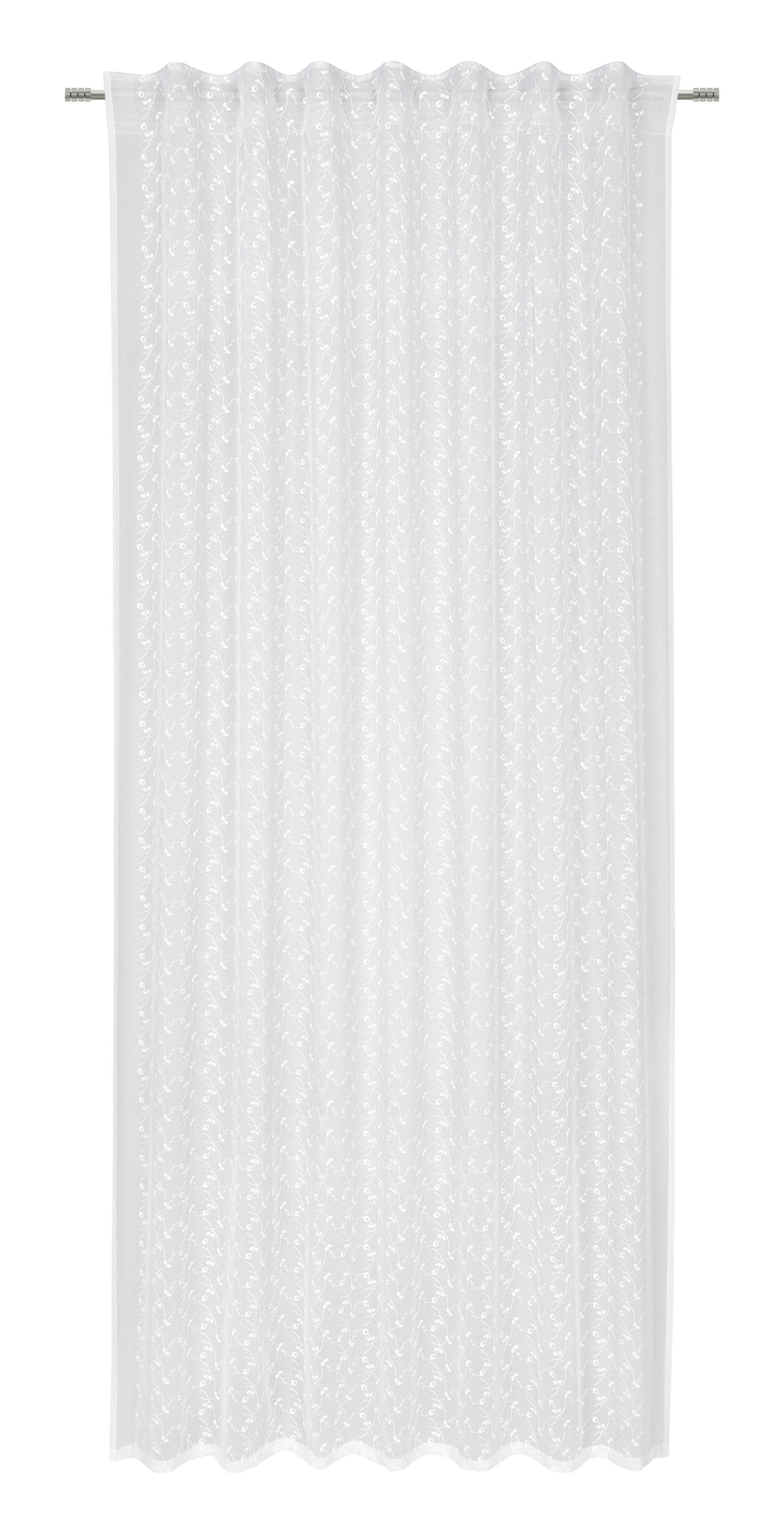 Készfüggöny Desiree - Fehér, romantikus/Landhaus, Textil (140/245cm) - James Wood