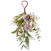 Girland Montana - barna/fehér, Konventionell, műanyag/természetes anyagok (33/18/8cm) - Luca Bessoni