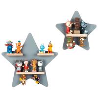 Kinderregal Boarti Grau B: 33 Cm - Grau, MODERN, Holzwerkstoff (33/33/5cm) - MID.YOU