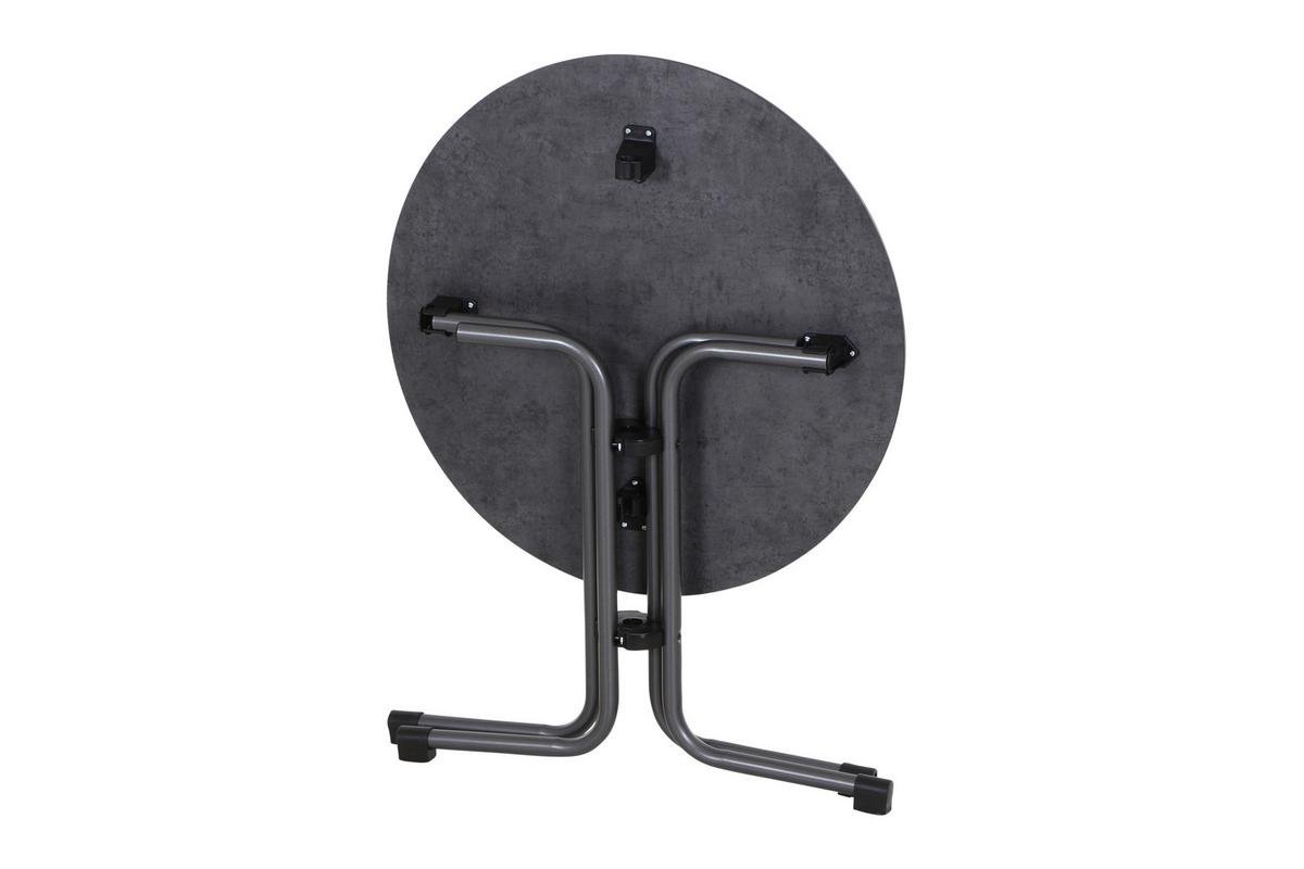 Gartengarnitur T20179 - Anthrazit, Basics, Holzwerkstoff/Kunststoff (80/80/80cm) - Siena Garden