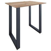 Bartisch Xona B 110x80 - Honigeiche/Schwarz, KONVENTIONELL, Holzwerkstoff/Metall (110/80/102cm)